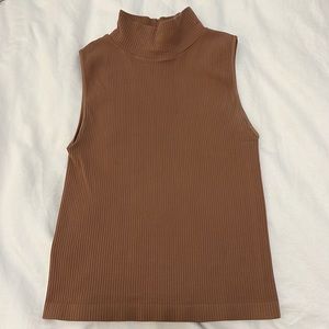 Lassiter ribbed tank with mini turtleneck
